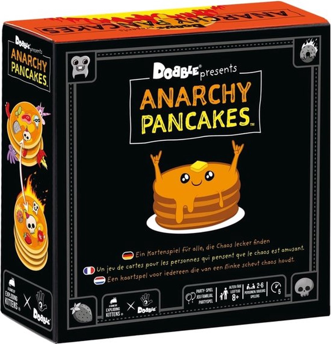 Dobble Anarchy Pancakes | Bordspel | Gezelschapsspel met unieke kaarten