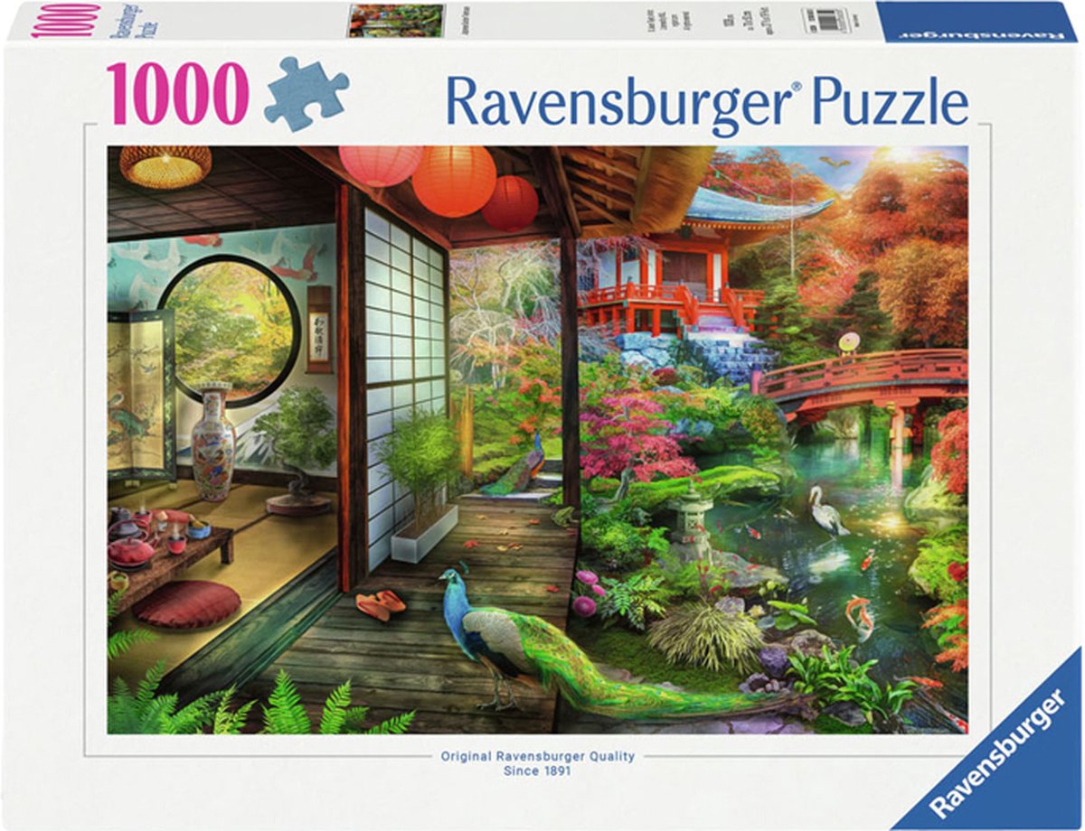 Ravensburger puzzel – Theehuis in Japanse tuin, 1000 stukjes