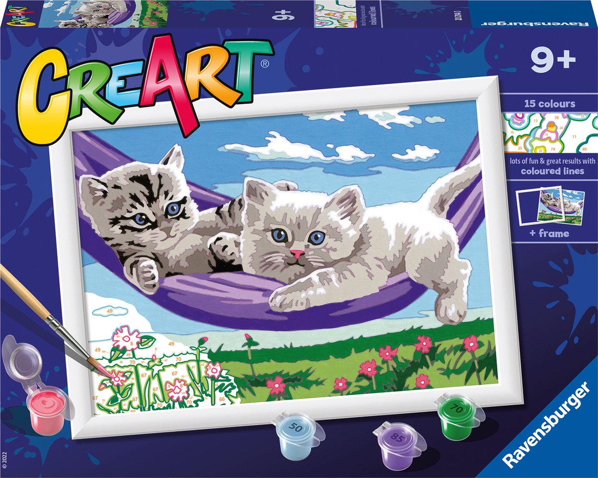Ravensburger | Schilderen op Nummer | Kittens in Hangmat