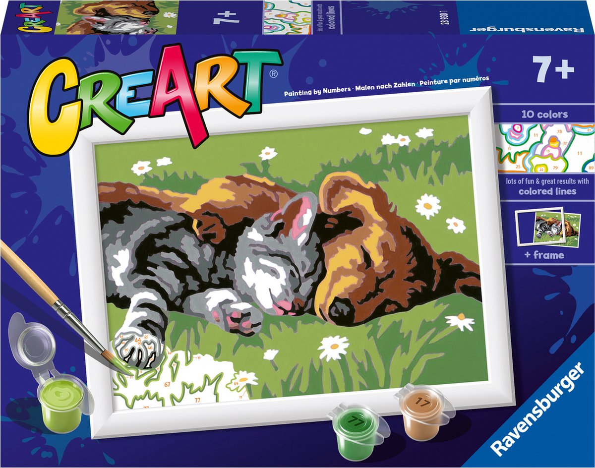Ravensburger | Schilderen op Nummer | Slapende Hond en Poes