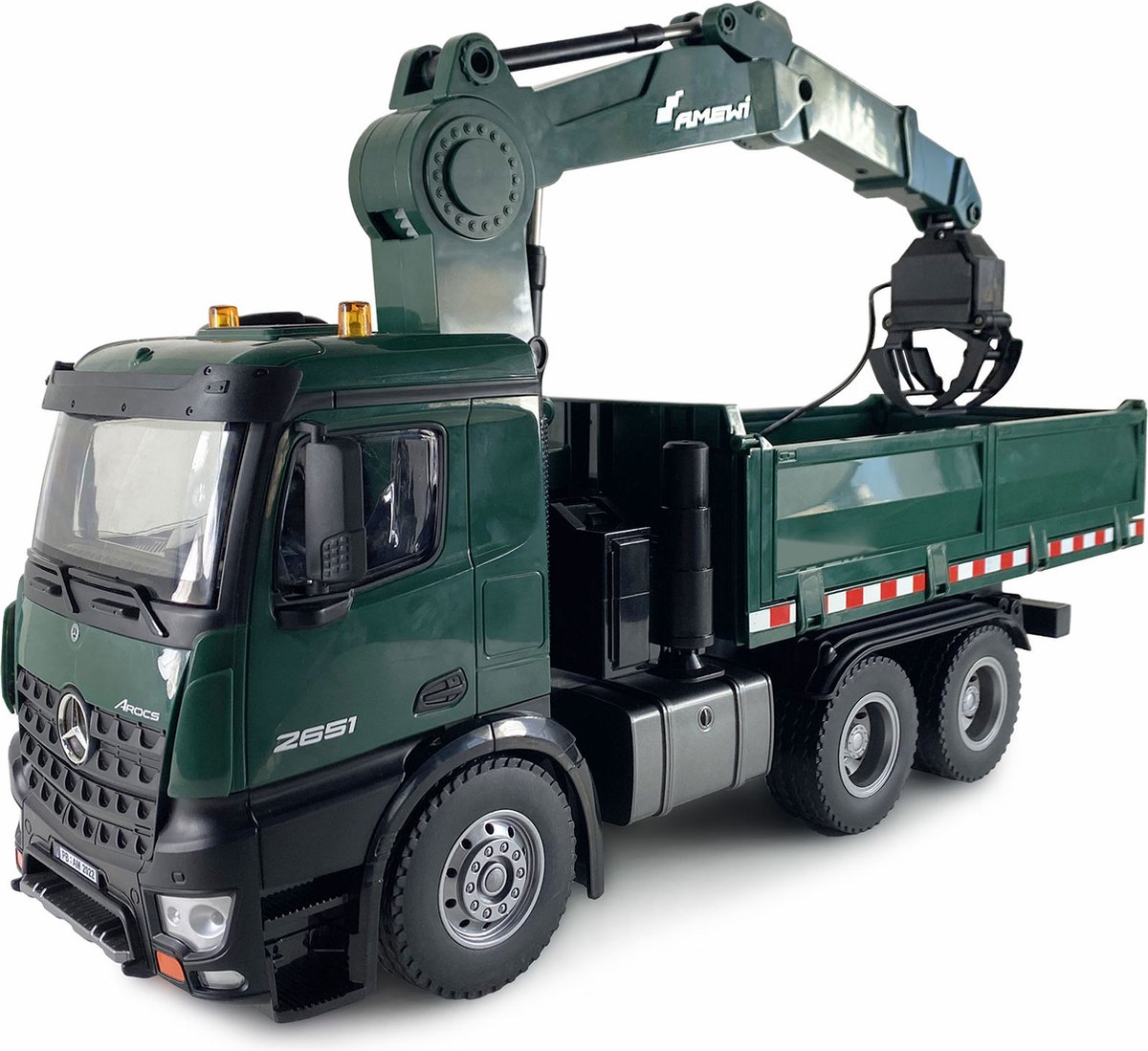 AMEWI | Mercedes-Benz Arocs | Kraanwagen met Kipper RTR Groen