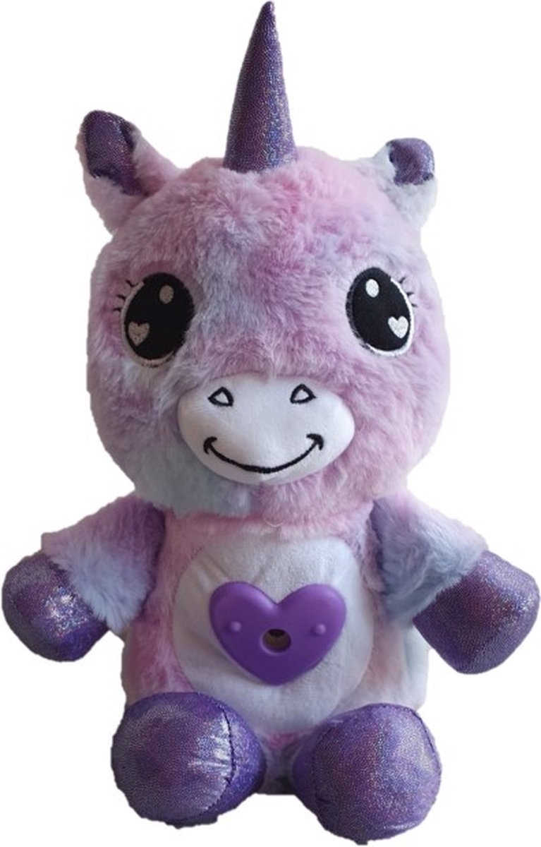 Pluchen knuffeldier met projector, assorti (set van 3)