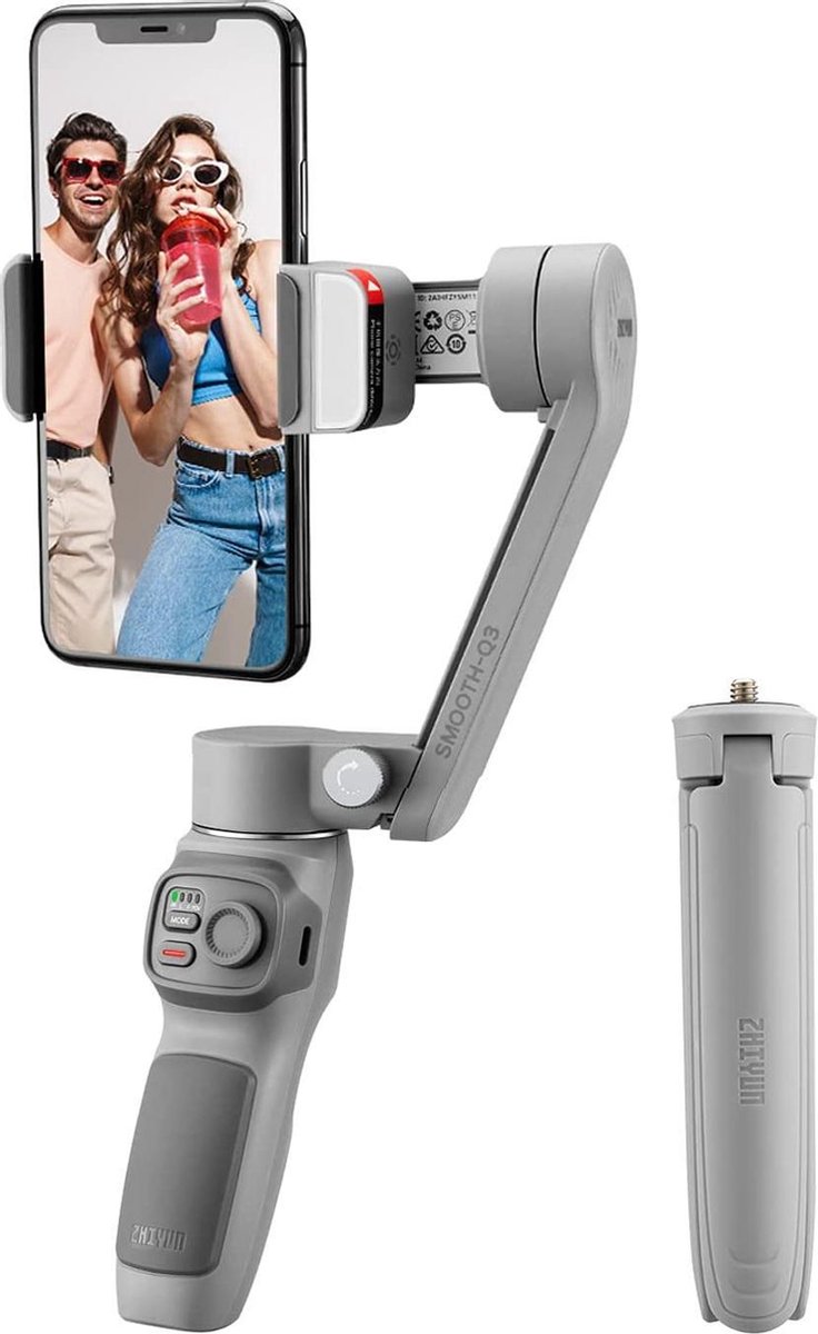 Zhiyun Smooth Q3 | 3-Assen Smartphone Gimbal | Stabilisatie tot 1,1 kg