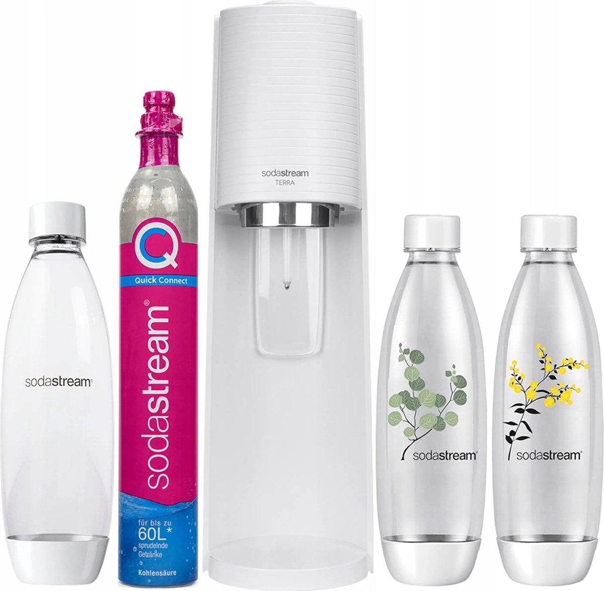 SodaStream | Terra | Wit voordeelpak met 3 flessen