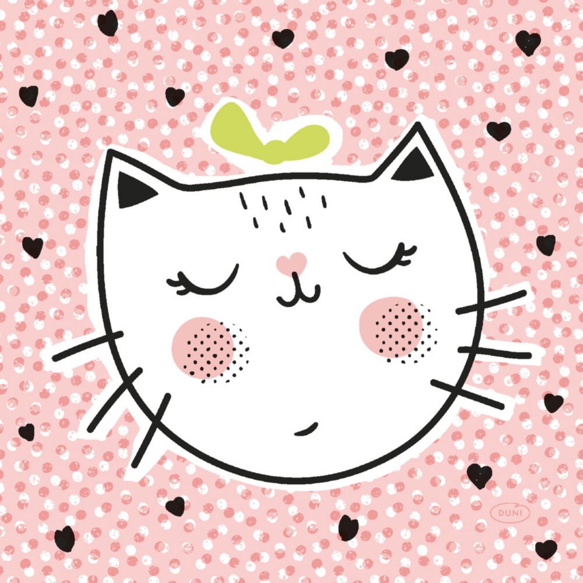 Speelse Kat Servetten | 33 x 33 cm