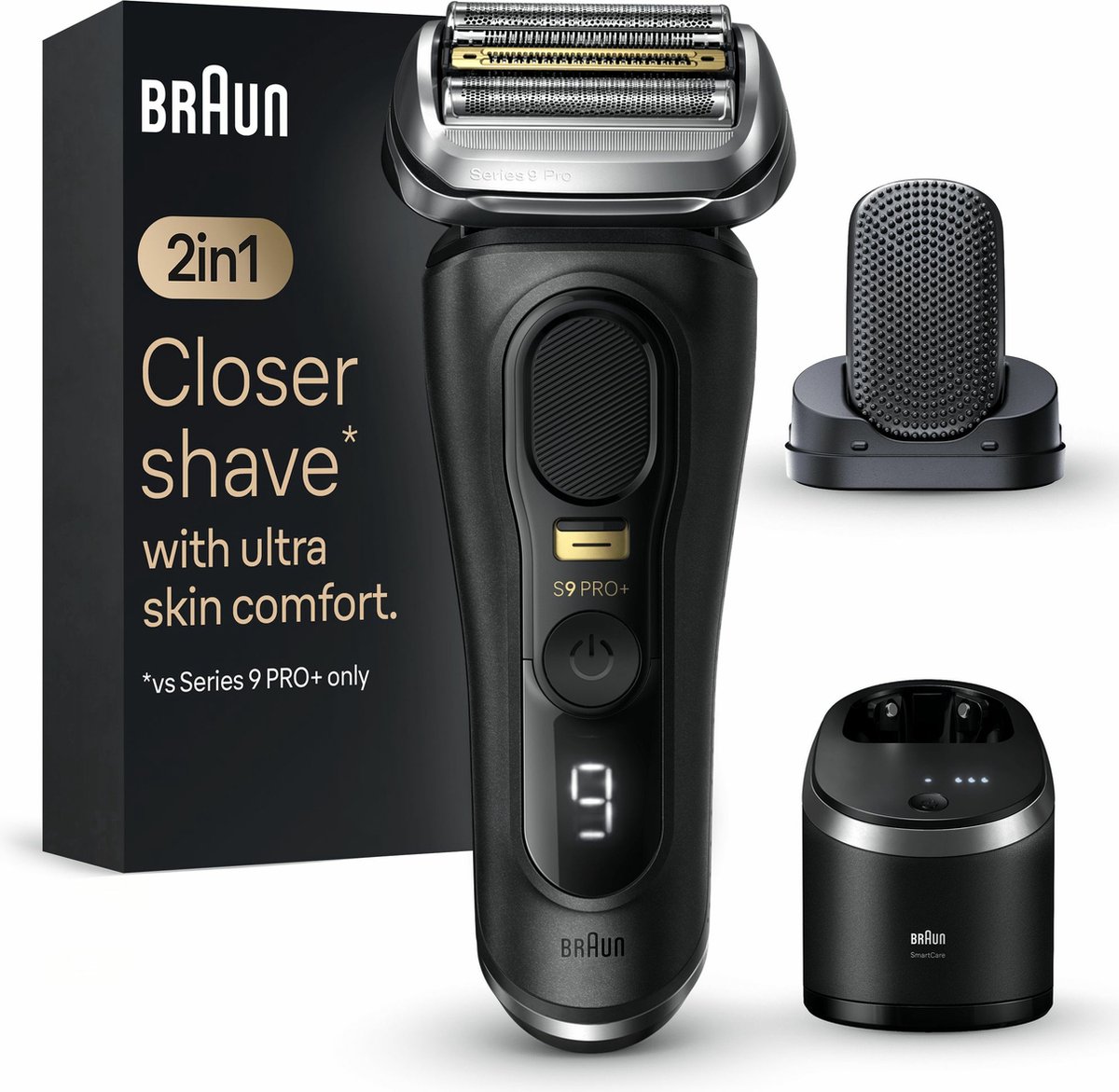 Braun | Series 9 Pro+ 9590cc | Systeem nat & droog | Atelier Zwart
