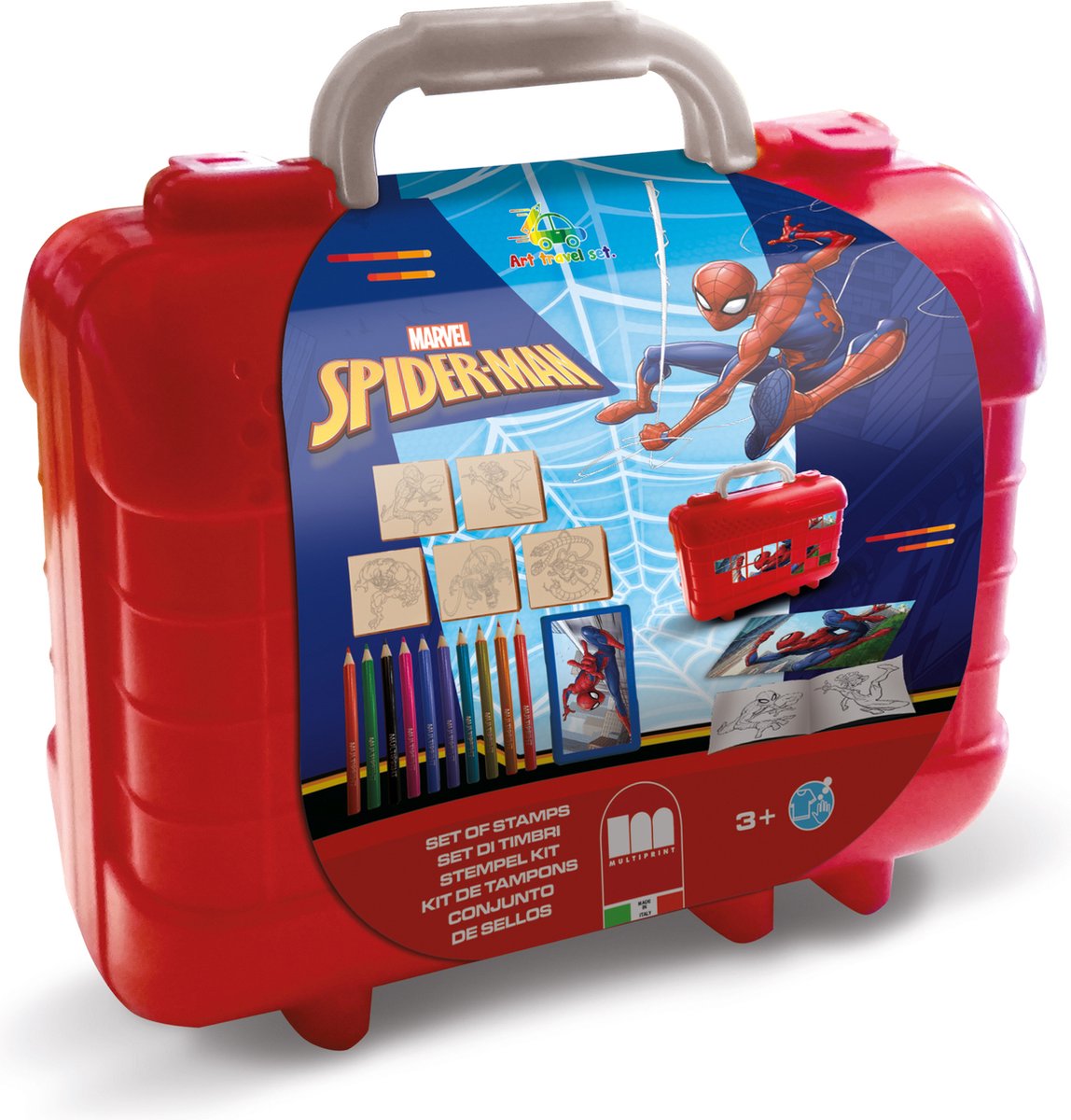 Spiderman | Kofferset | Kleuren Stempel