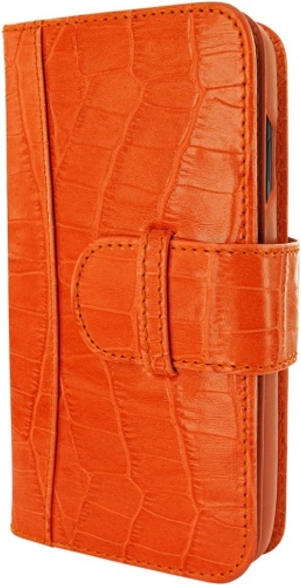 Piel Frama | iPhone 11 WalletMagnum | Croco Oranje