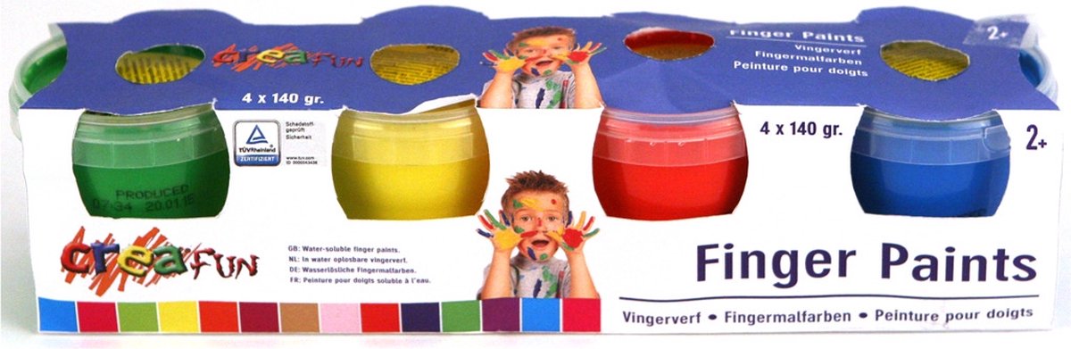Creafun Vingerverf – 4 × 140 g