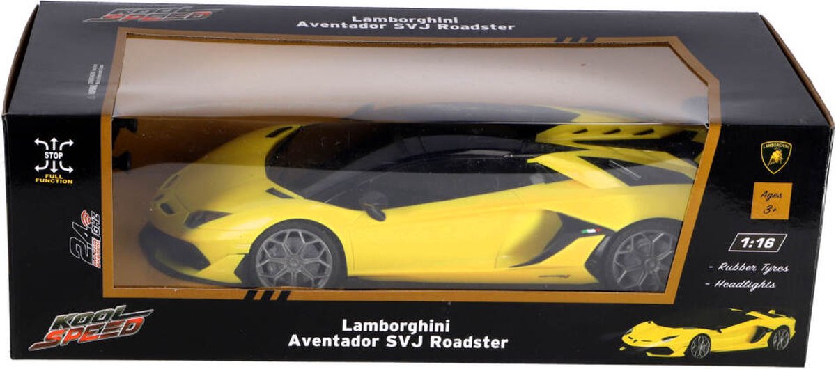 Lamborghini | op afstand bestuurbare auto | 1:16 schaal | geel