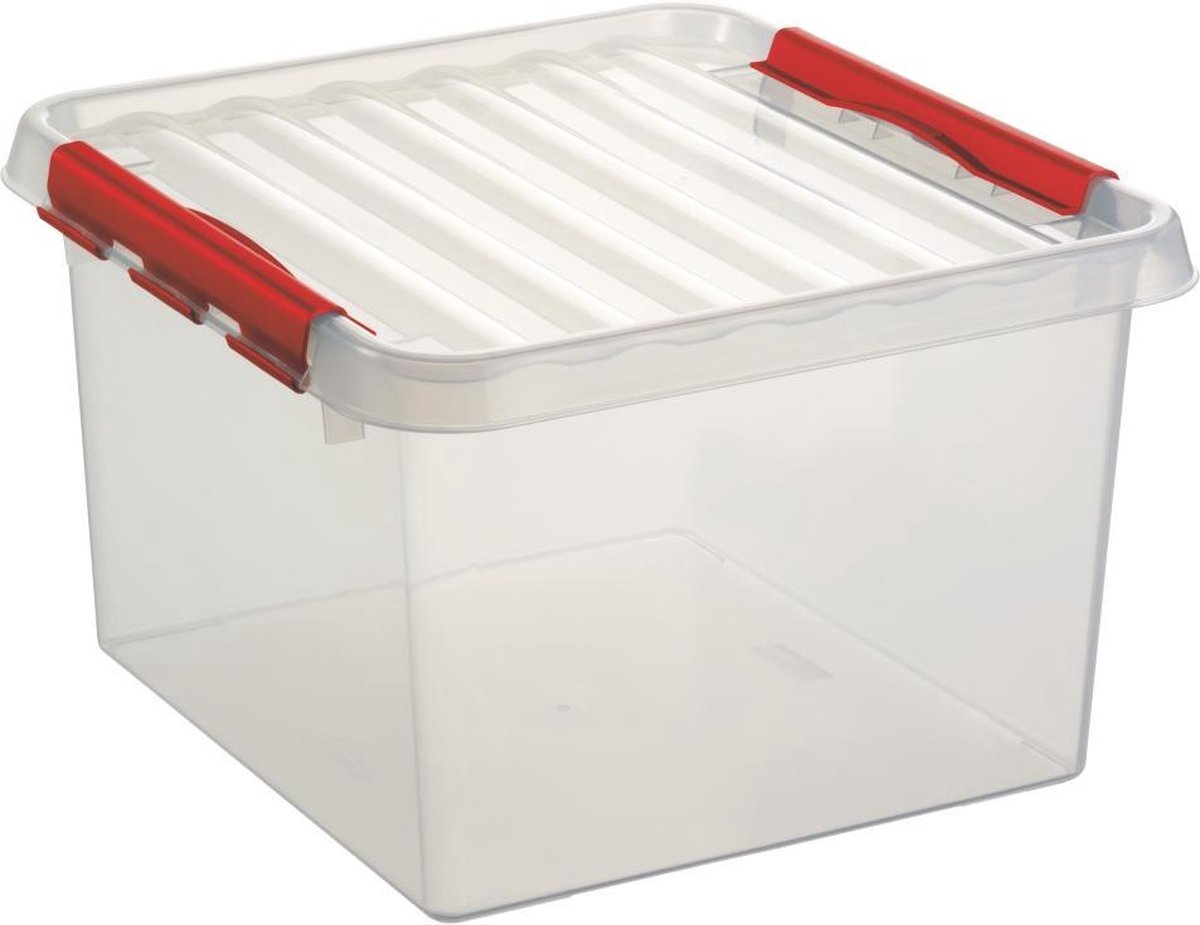 Q-line | Box | 26L | Transparant Rood