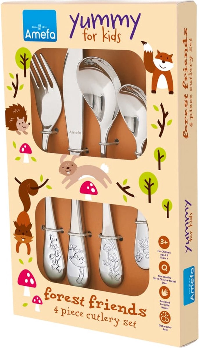 Amefa Kinderbestek 4-delig – Forrest Friends