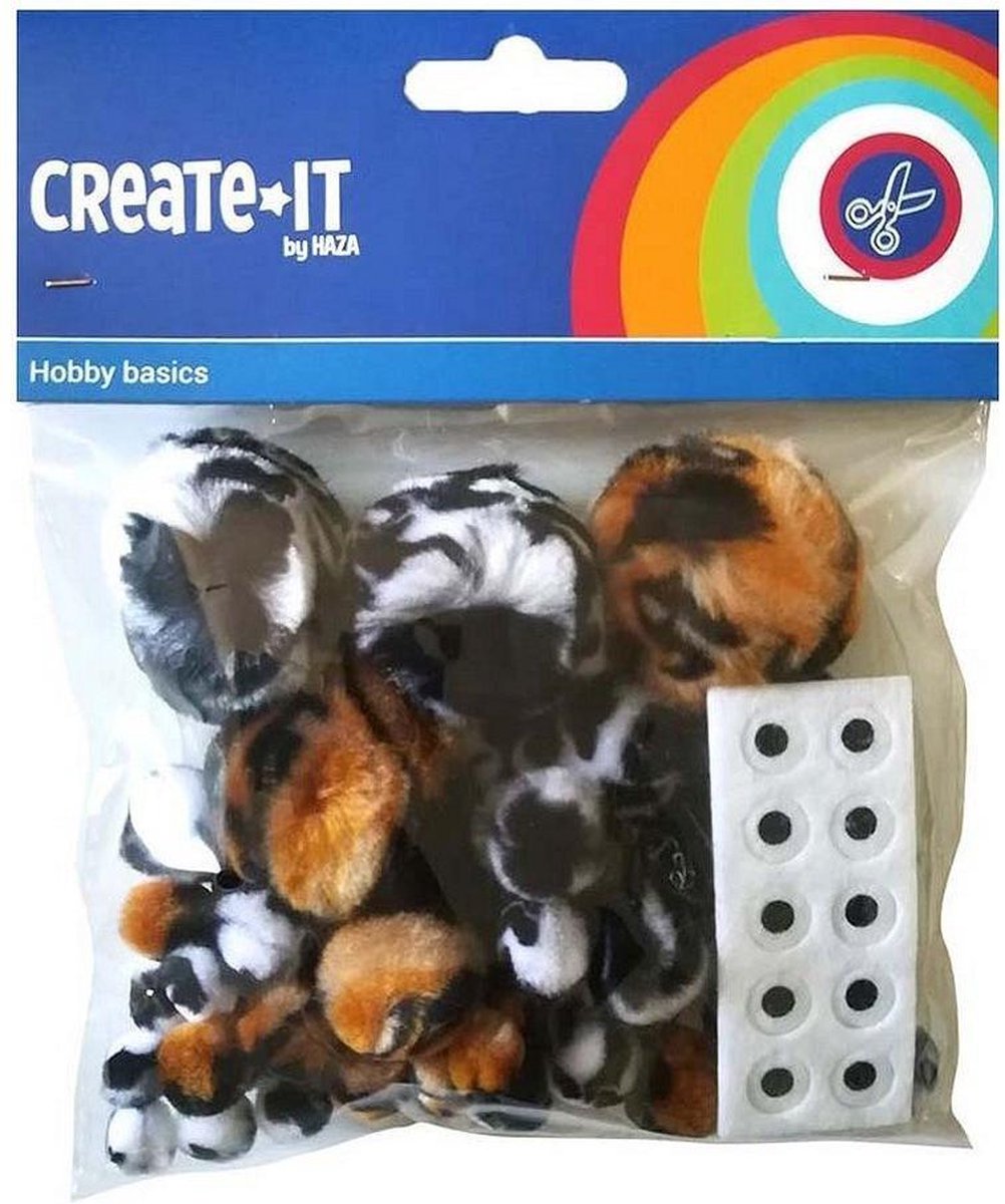 Create-It | Pompom Animal Mix | 60 stuks