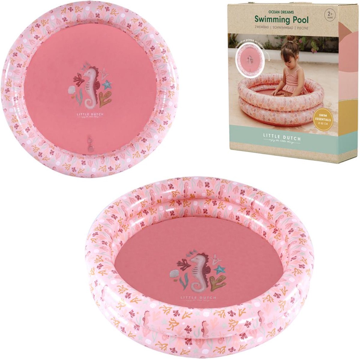Little Dutch | Zwembad | Ocean Dreams - Roze 80cm