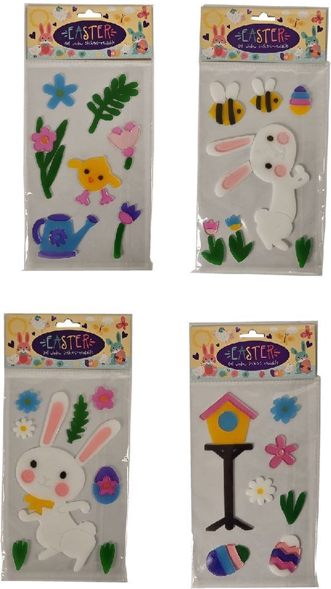 Paas Gel Raamstickers – 4 assorti (2013173)