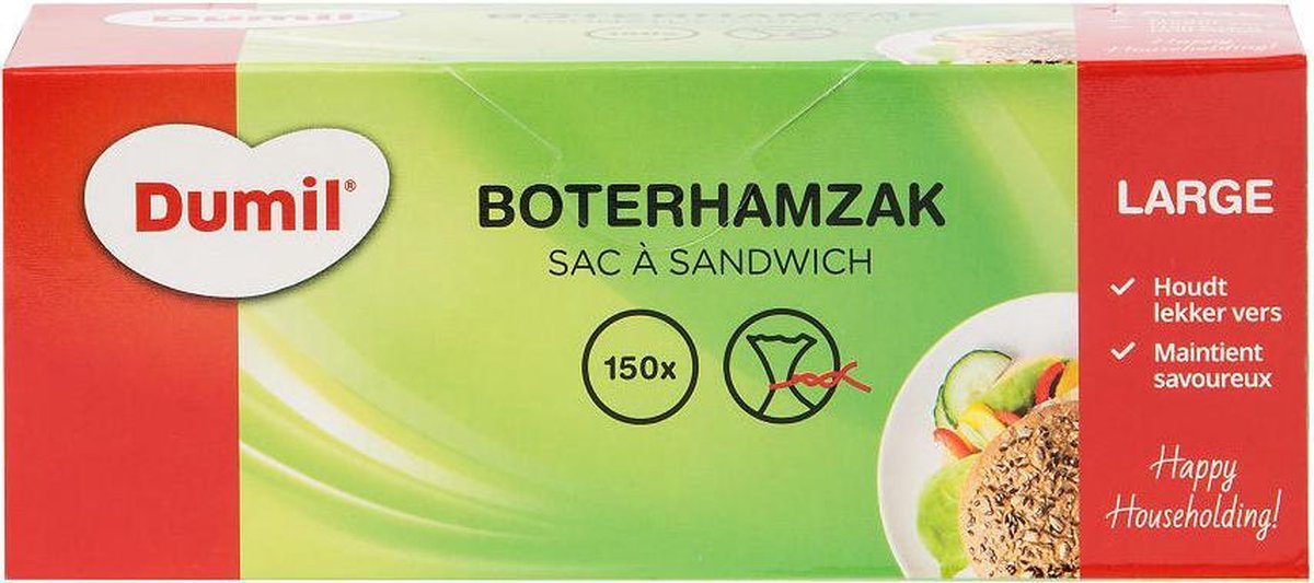 Dumil | Boterhamzakjes L | 150 stuks