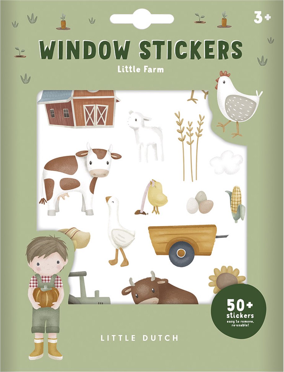 Little Dutch | Raamstickers | Boerderij