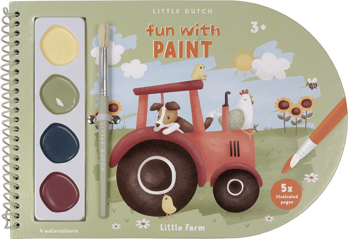 Little Dutch | Verfboek Boerderij | Creatieve Kleurervaring