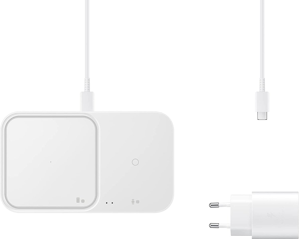 Samsung | Draadloze oplader Duo | Adapter inbegrepen | Wit