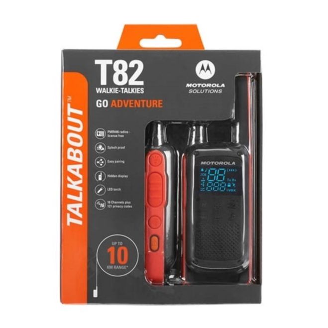 Motorola | TALKABOUT T82 | 16 KM Bereik - IP67 Waterdicht - Oplaadbare Accu