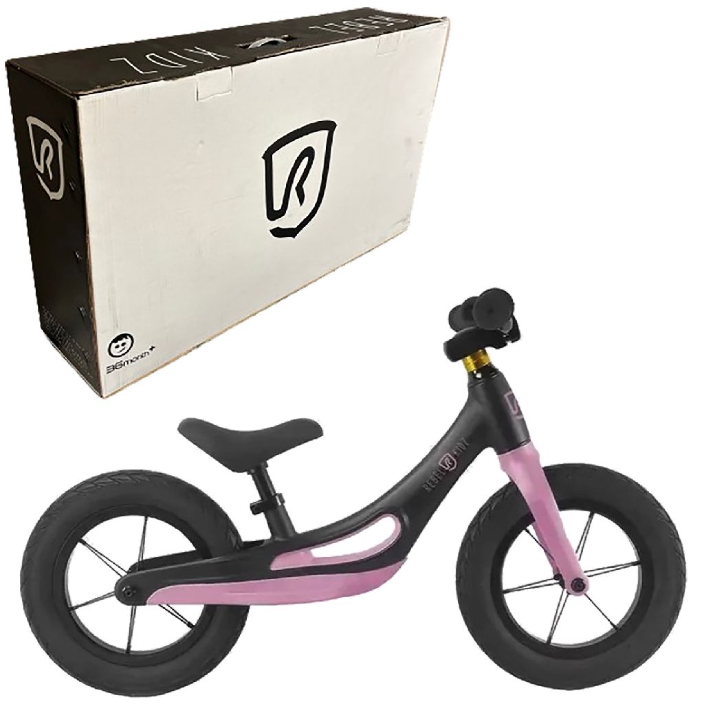 Rebel Kidz | Loopfiets | Magnesium Alloy | Zwart met Roze