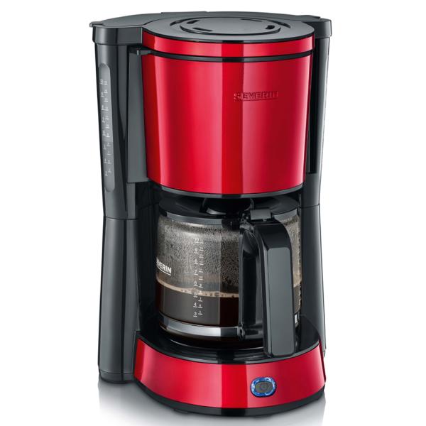 Severin koffiezetapparaat met filter – rood