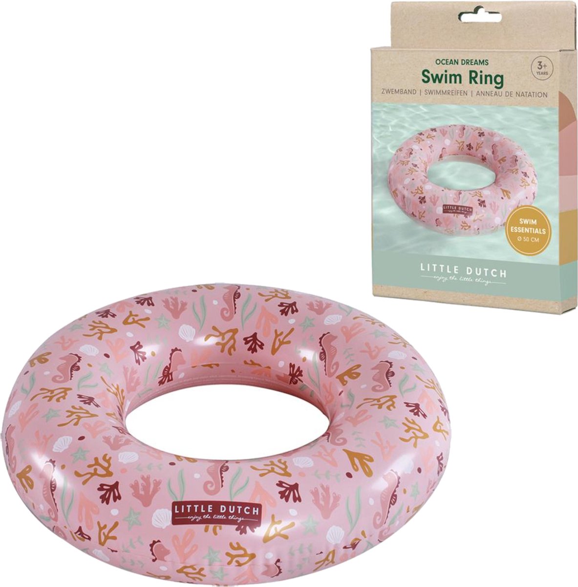 Little Dutch | Zwemring | Ocean Dreams Roze 50cm