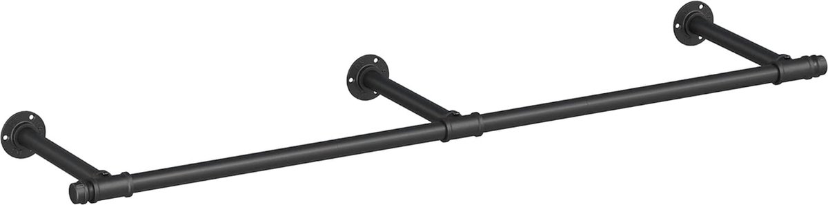 Hoppa! Industrieel vormgegeven kledingstang voor wandmontage, 30,4×170×7 cm (BxDxH)