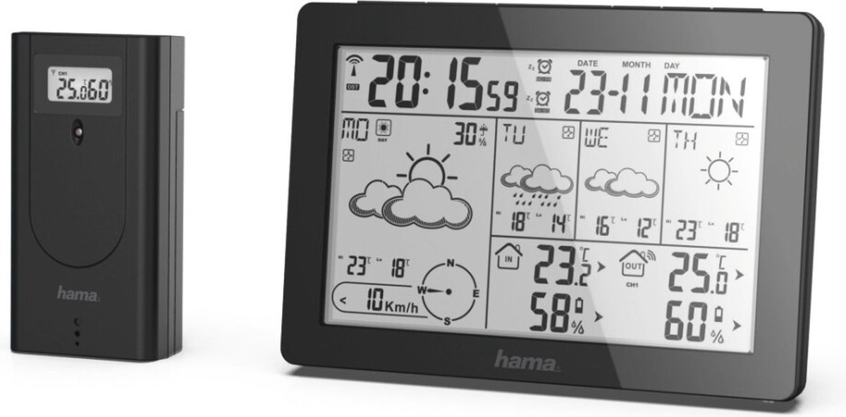 Hama | Weerstation Meteotime | Zwart
