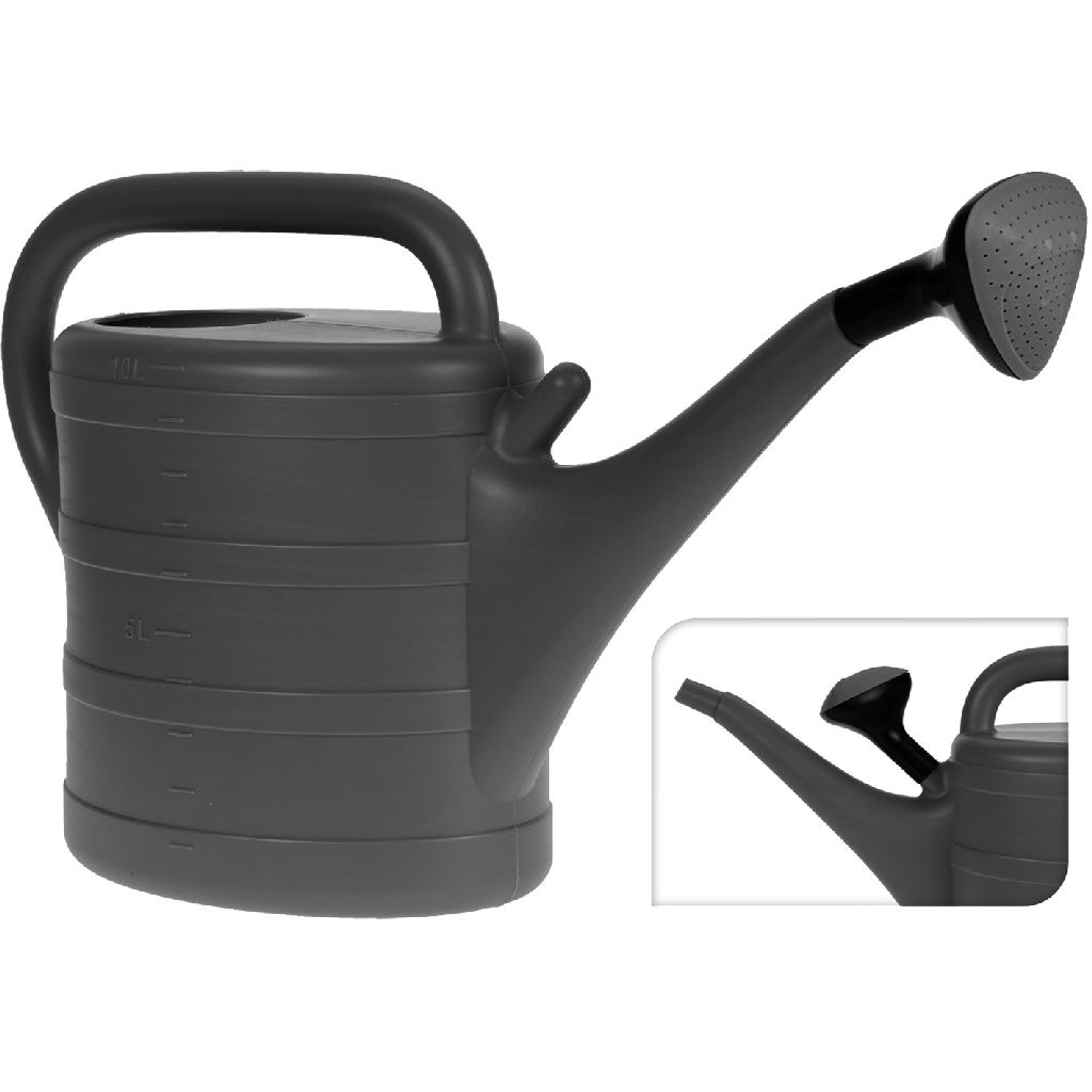 Pro Garden | Gieter | 10L met Sproeikop Antraciet