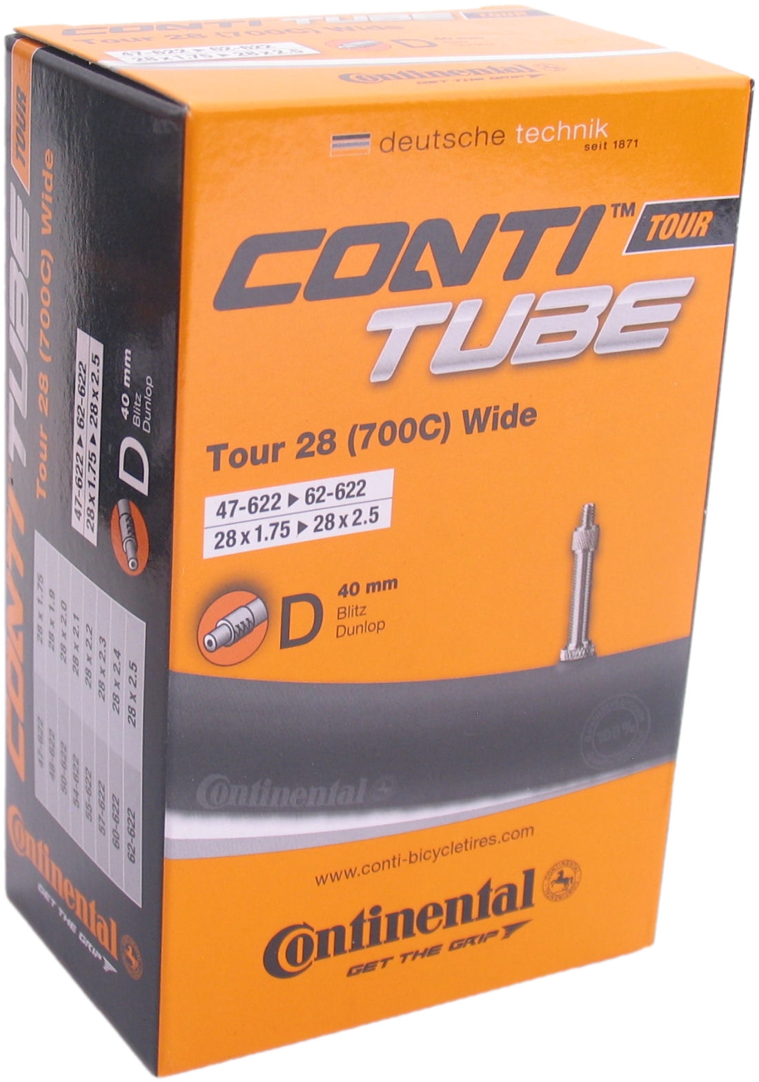 Continental binnenband 28 inch met 40 mm Dunlop-ventiel