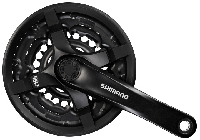 Shimano | Crankstel | 6/7/8 versnellingen – 170 mm crankarm – 48-38-28T – zwart