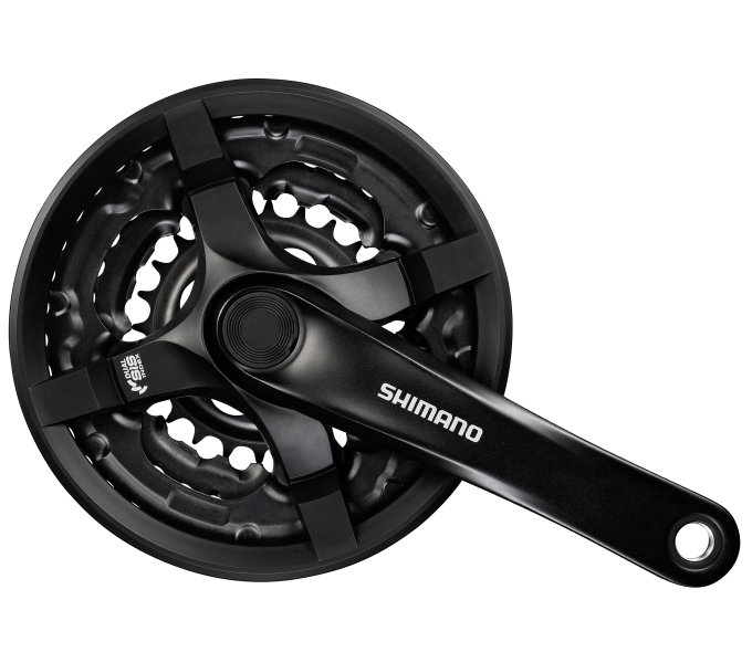 Shimano | Crankstel FC-TY501 | 6/7/8-speed met 175 mm crankarm | 48-38-28 T | zwart