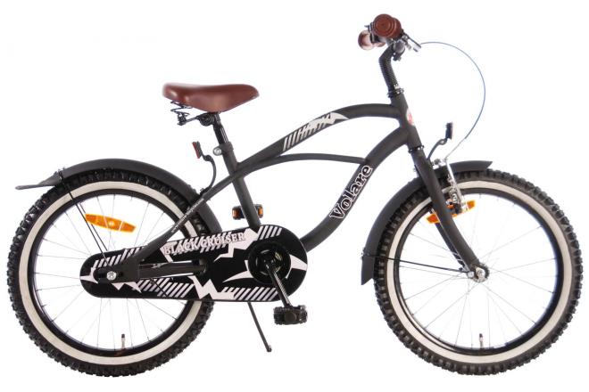 Volare | Zwarte Cruiser Kinderfiets | Jongens - 18 inch - Zwart