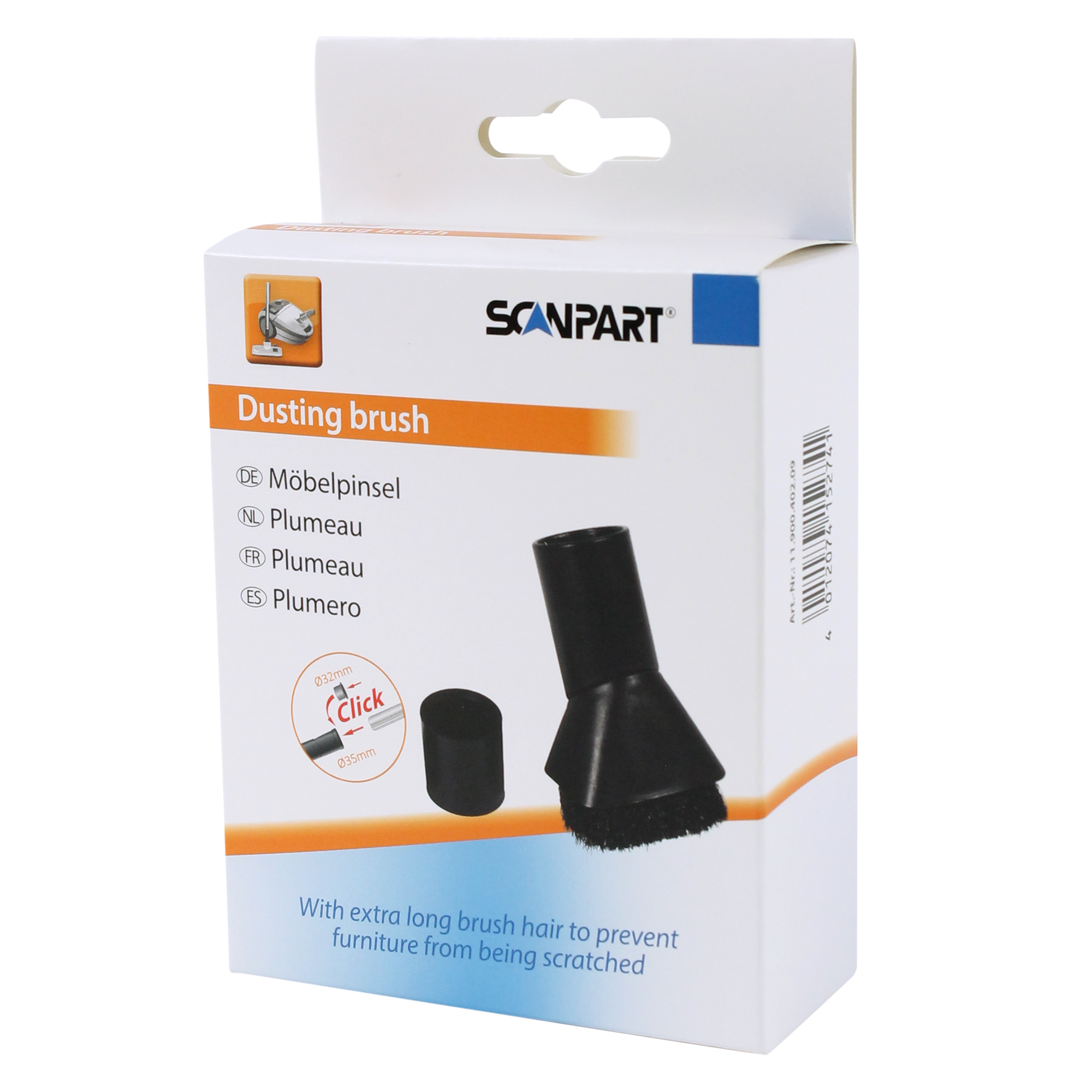 SCANPART | Plumeau | Ø32-35mm | Draaibaar met Lange Borstelharen