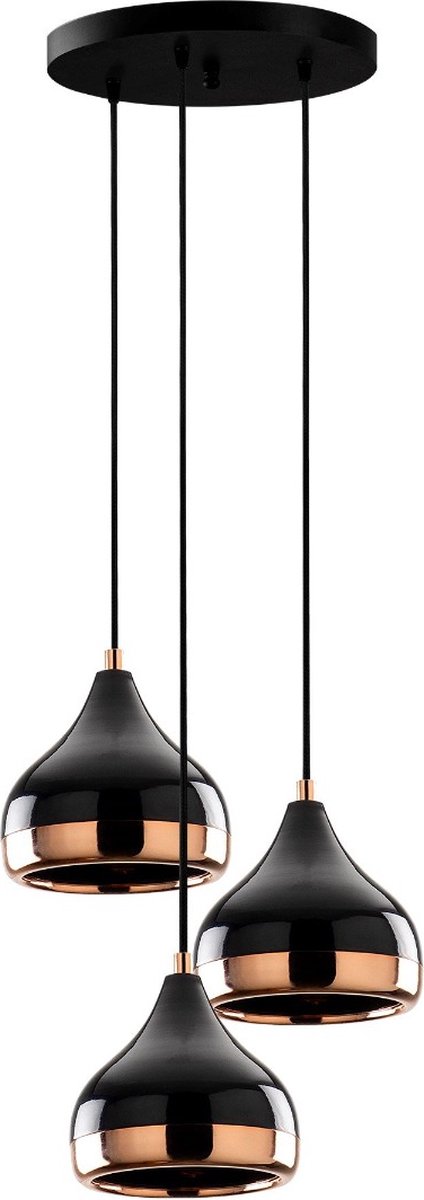 Asir Kroonluchter - Zwart Koper - 37 x 111 x 37 cm