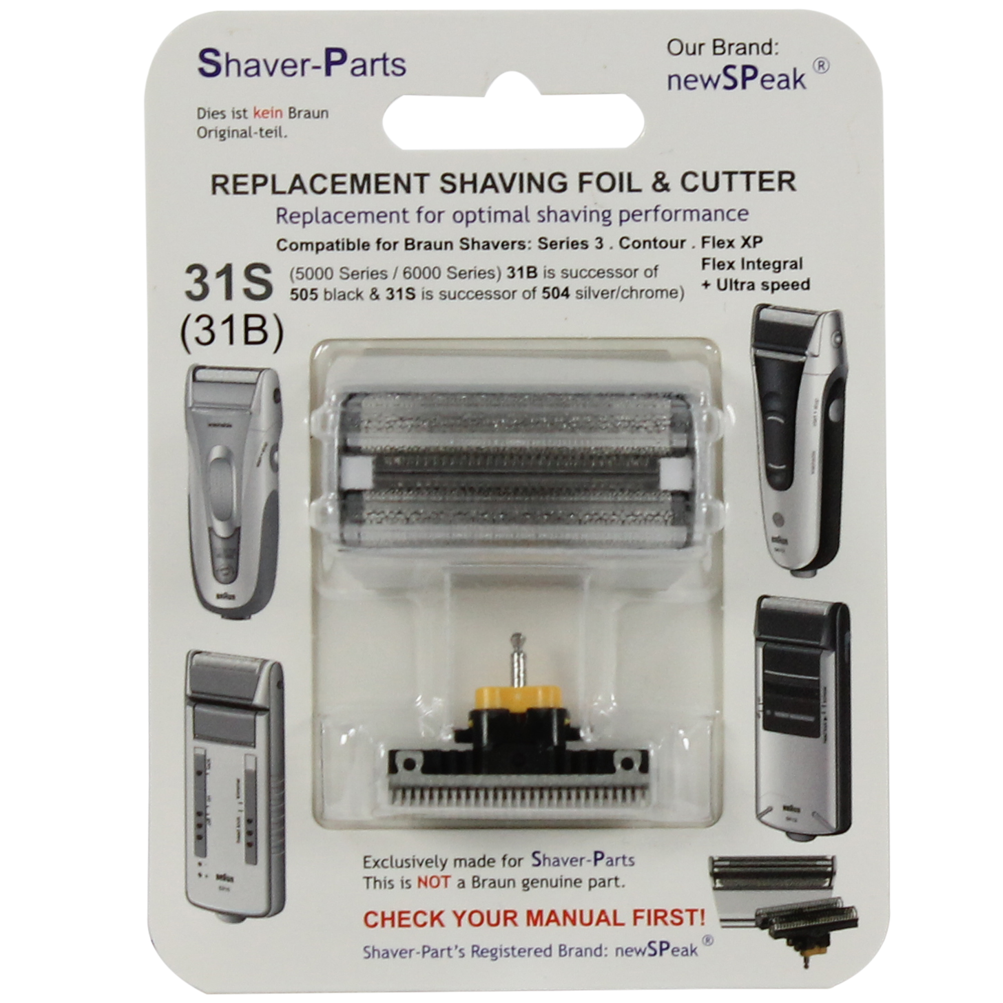 SHAVER-PARTS | Combipack | Zilver | 5000 Series | Alternatief