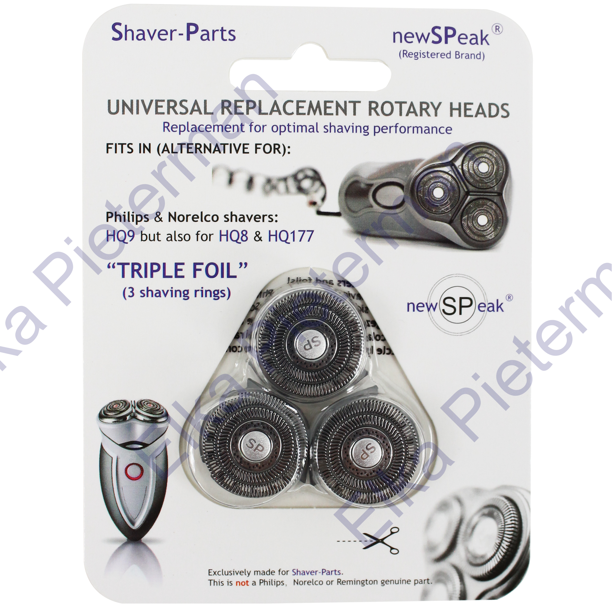 SHAVER-PARTS | Scheerhoofden | 3 Stuks | Geschikt voor Philips TripleTrack