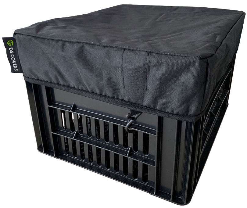 DS Covers | Fietskrathoes | Geschikt voor kratten t/m 45 cm | Zwart