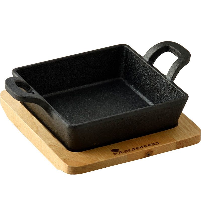 Masterpro | Mini Pannetje | Gietijzer | Met Serveerplank