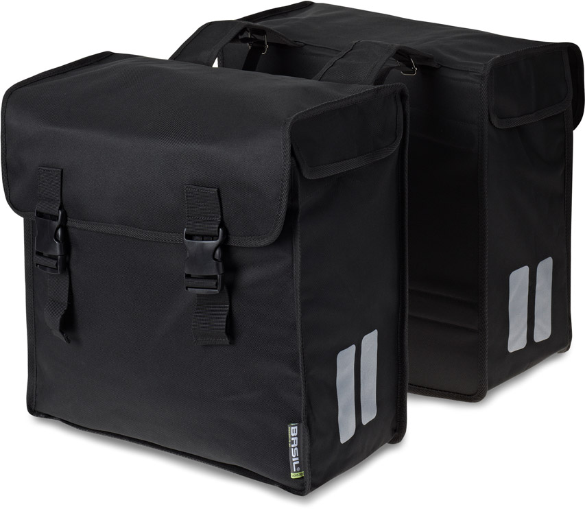 Basil Mara | Dubbele Fietstas | 52 Liter | Zwart