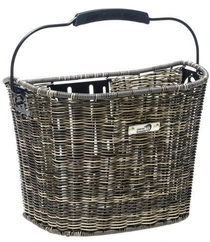 New Looxs | Fietsmand | 19 liter – rattan grijs