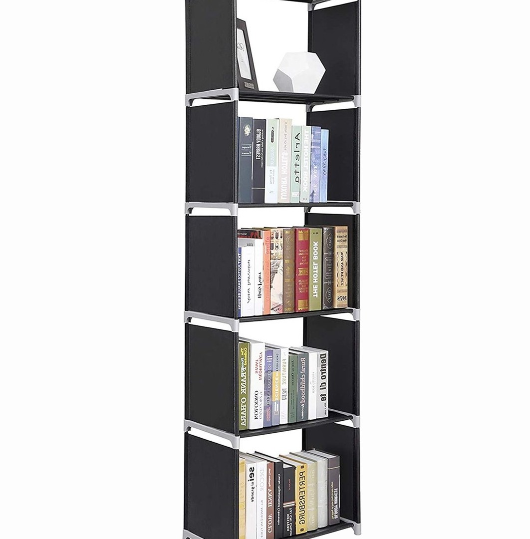 Hoppa! | Boekenkast | Zwart | Ijzer | 51 x 31 x 181 cm (B x D x H)