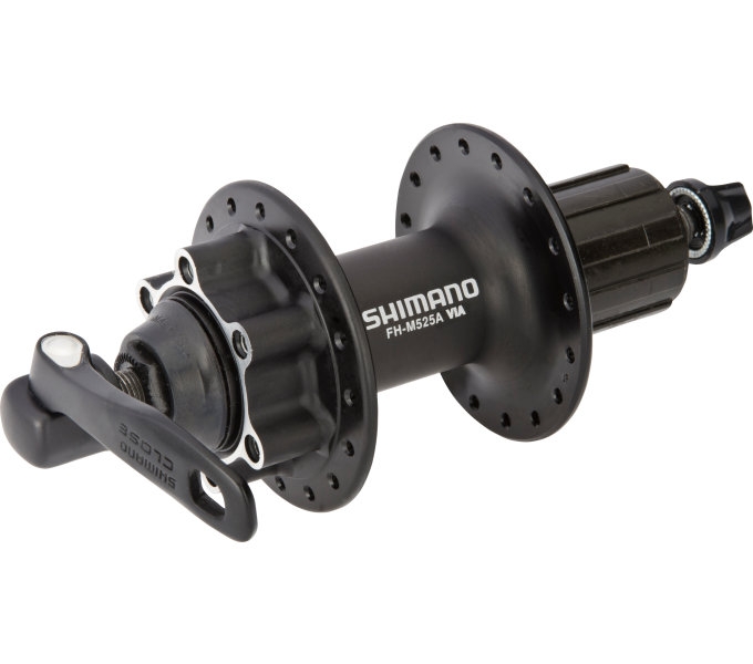 Shimano | Achternaaf FH-M525 | 8/9/10 speed - 36 gaats - 6 bouts remschijfbevestiging - zwart