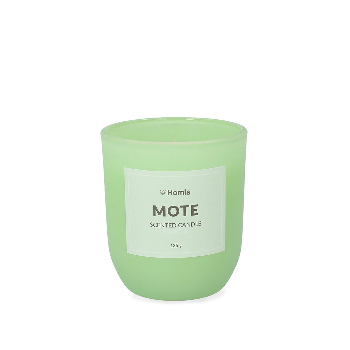 HOMLA | Geurkaars | Unieke geur - Minimalistische geur - Glascontainer - Lichtgroene mangogeur