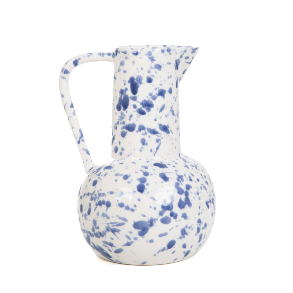 Homla Vaas | SERENA | blauw gespikkelde kan | 15x13,5x20 cm | 885933