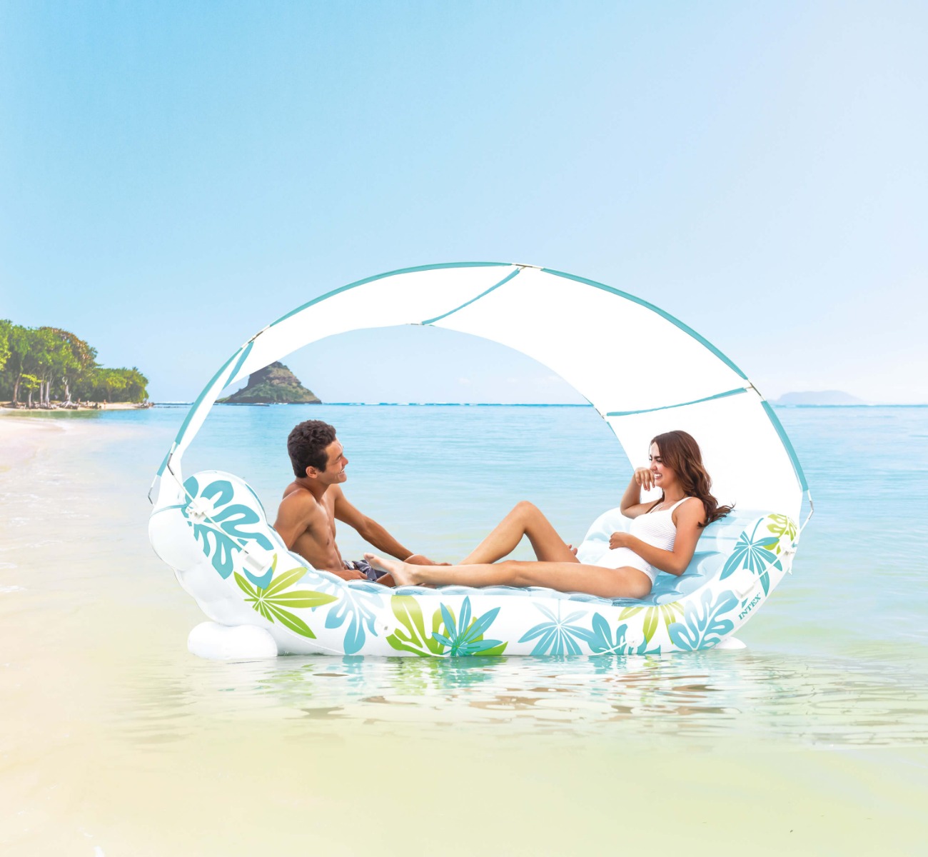 Intex | Opblaasbare Lounge | Tropische Canopy met Zonnedak