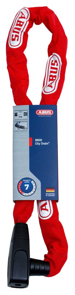 Abus | Kettingslot | CityChain 8800 | 95 cm x 7 mm | Rood