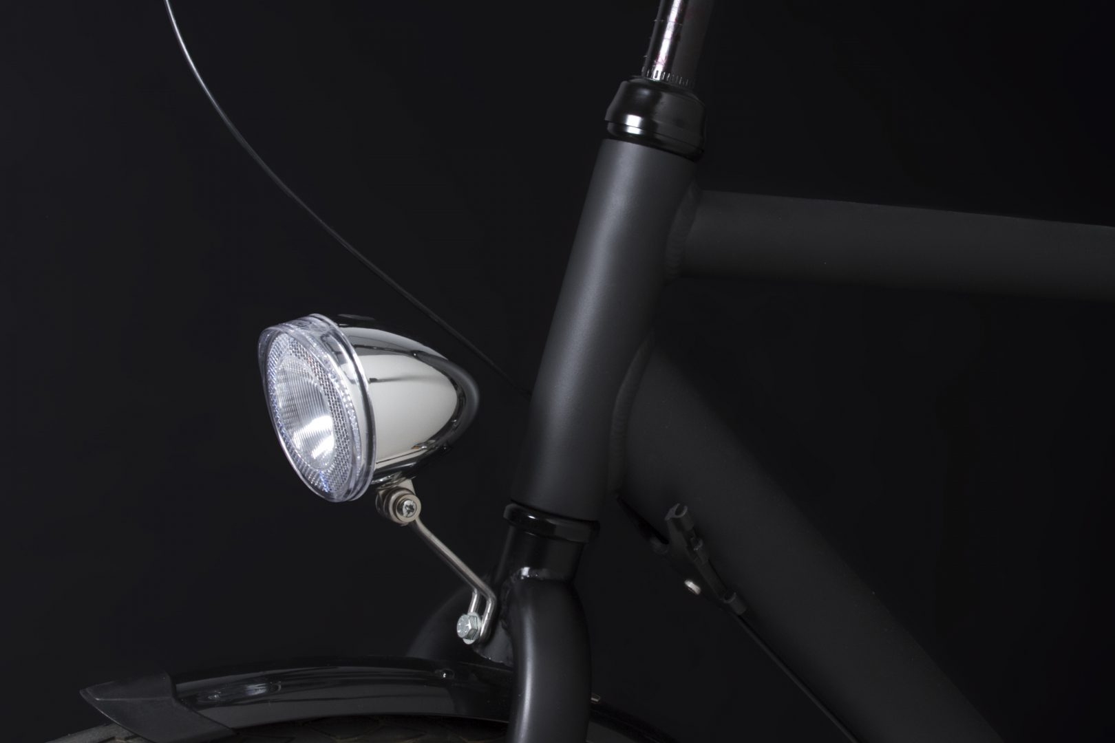 Spanninga | Koplamp Swingo XDO LED met Reflector en Dynamo-aansluiting - Chroom