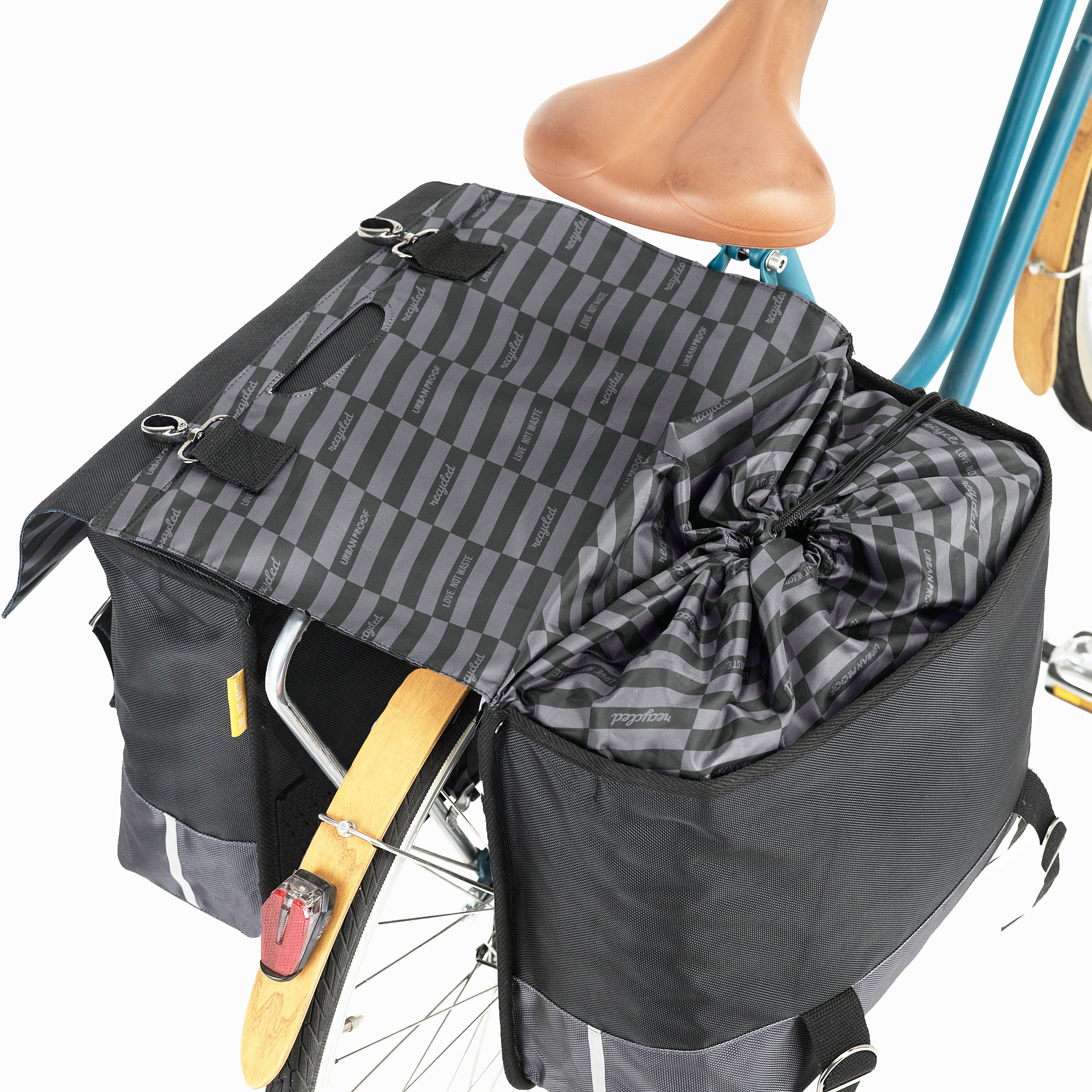 Urban Proof | Dubbele Fietstas | 55 Liter | Zwart/Grijs
